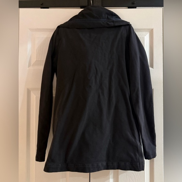 2014 Lululemon Savasana Wrap Jacket Coat Black Size 8 Rare Edition - Picture 9 of 11
